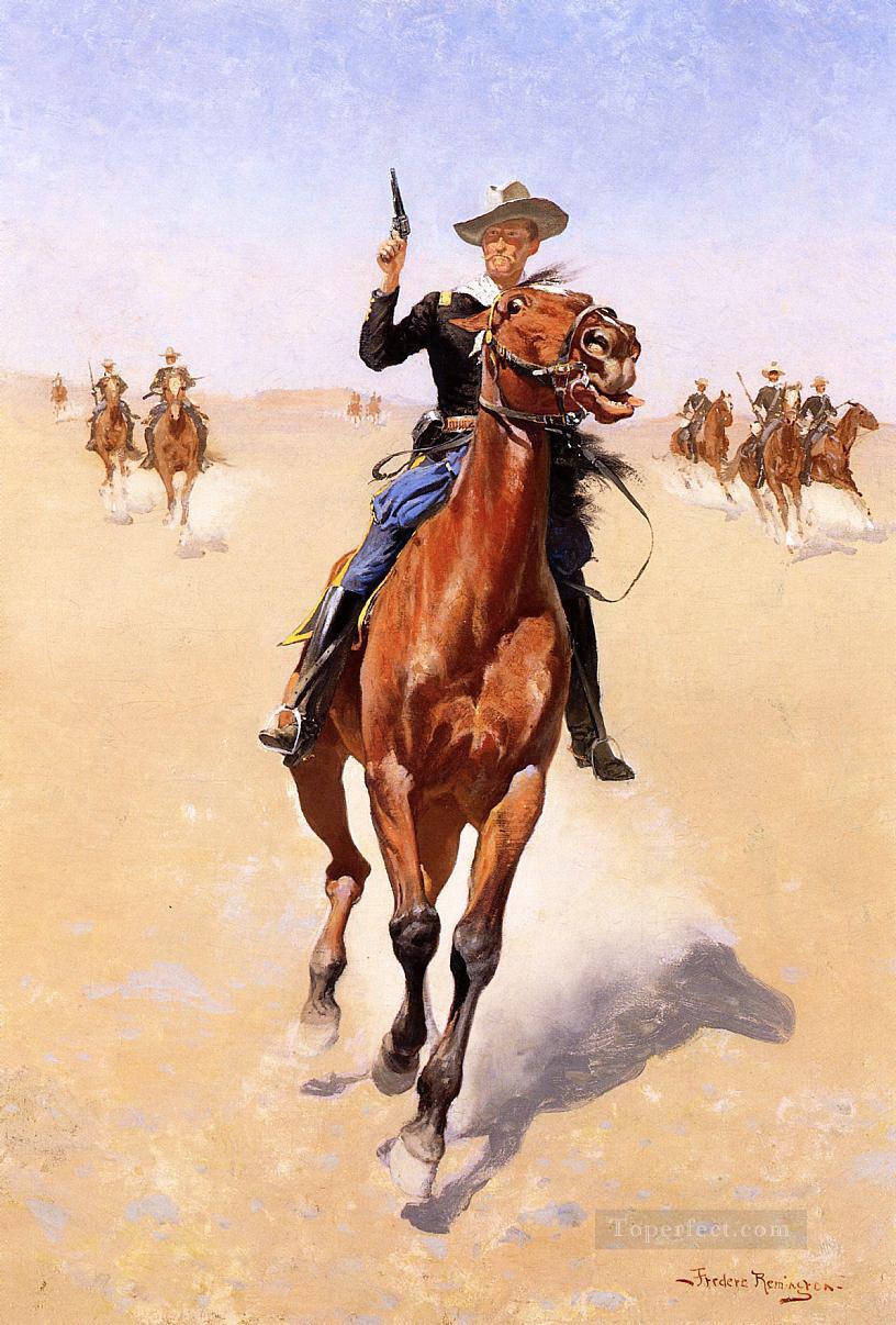 el soldado 1892 Frederic Remington Vaquero de Indiana Pintura al óleo